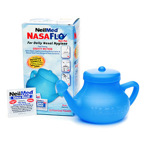 This is the neti pot I use.  Click the image to see a YouYube instructional video on using a neti pot.
